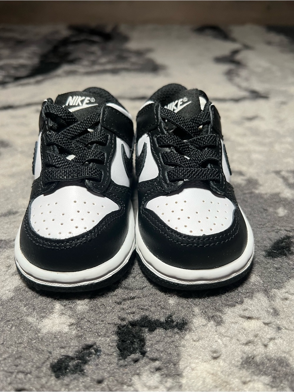 Nike Kids Black and White Low-Top Sneakers